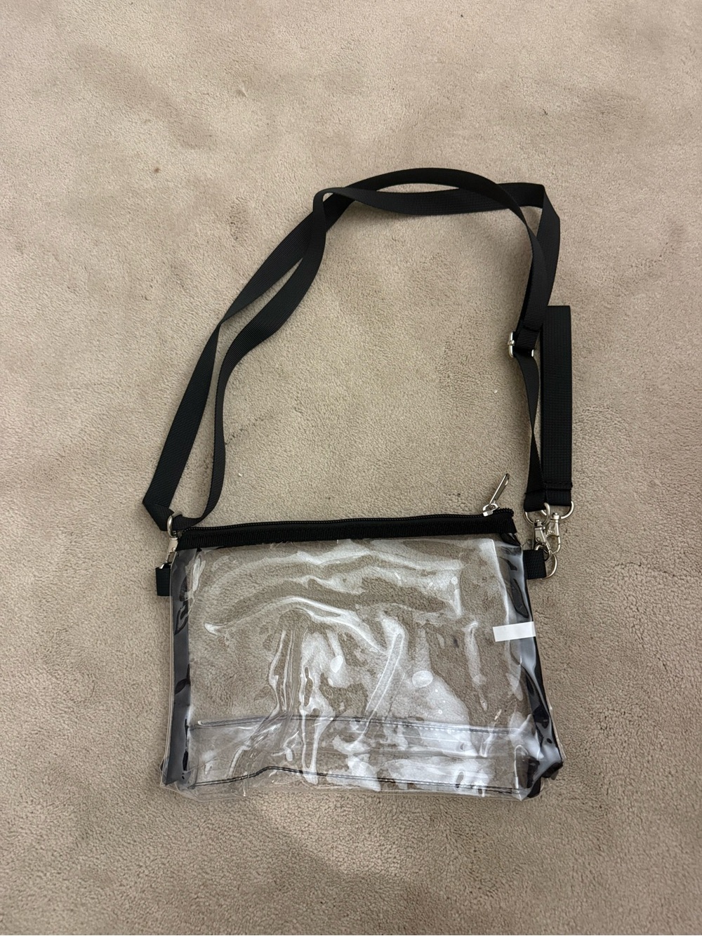 Target Clear Crossbody Bag with Black Trim and Strap